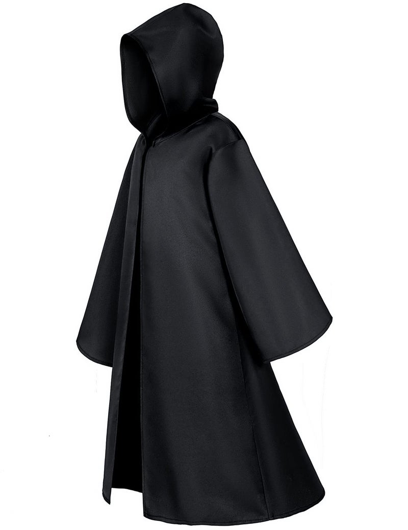 TOGROP Knight Costume for Kids Robe Hooded Boys Cloak Cosplay Black 3-5T - Image 3