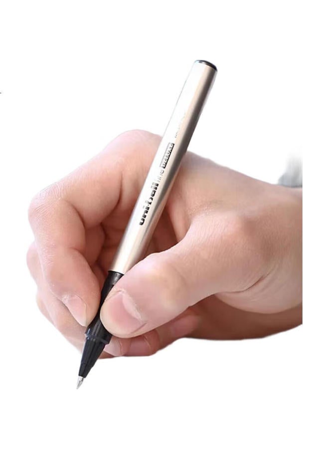 Uni Mitsubishi Uni-Ball Ub-177 Black Gel Pen, Stylish 0.7Mm Black Pen, Signature Pen, Business Direct Liquid Rollerball Pen, Student Pen, Water-Based Pen, 1 Piece - Image 1