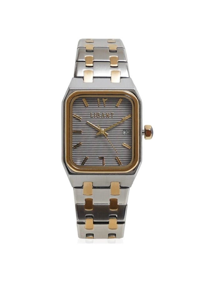 LIGANT Luxury Men's Stainless Steel Watch in Silver & Gold - Elegant Modern Design - Rust Resistant Metallic Wristwatch for Business & Formal Events - Image 1
