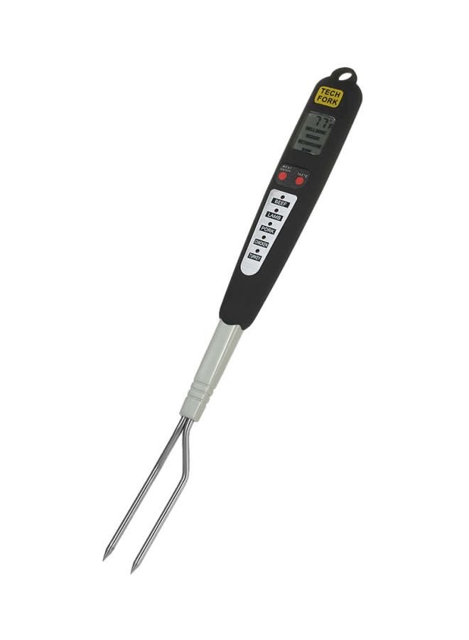 NIBEMINENT Digital BBQ Meat Fork LCD Thermometer Black/Grey/Silver 41.7cm - Image 1