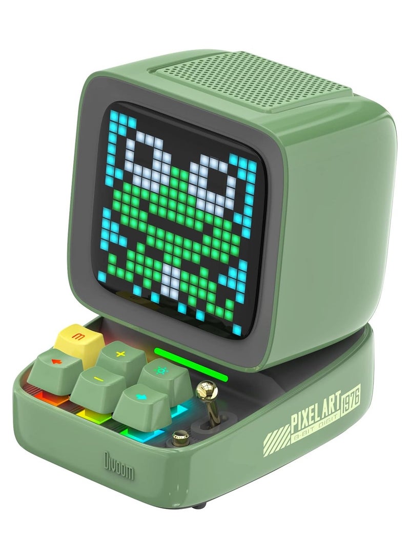 Divoom Ditoo Pro Bluetooth Mini Speaker – Retro Pixel Display, 10W Sound, Custom LED Art, Green - Image 1