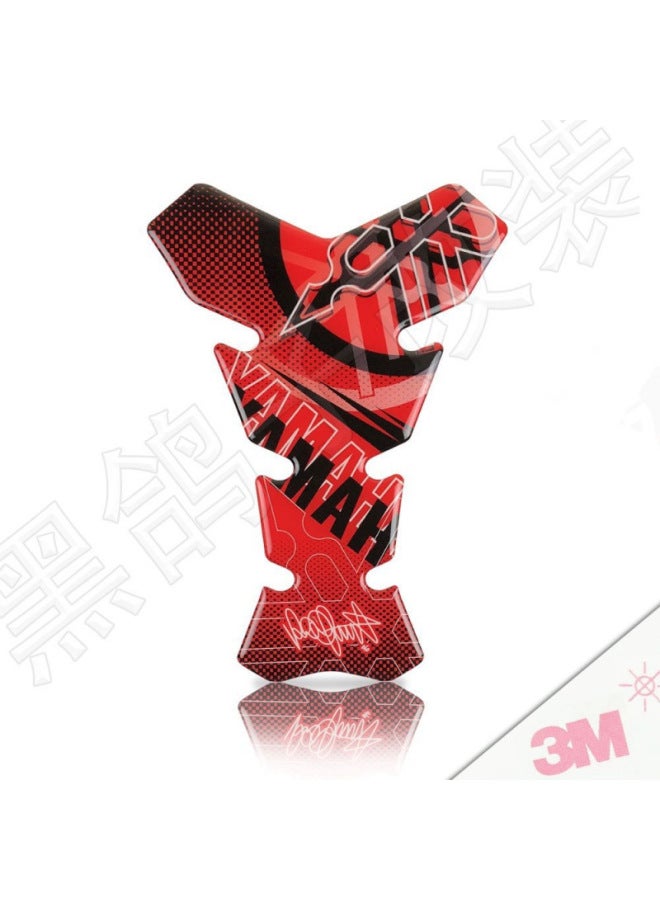 For KTM Suzuki Honda Yamaha Motorcycle Stereo Waterproof Fuel Tank Sticker Decorative Fuel Tank Fishbone Decal-Colour:Red Yamaha 3m Glue-free Waterproof And Anti-slip-Size:Default Item - Image 1