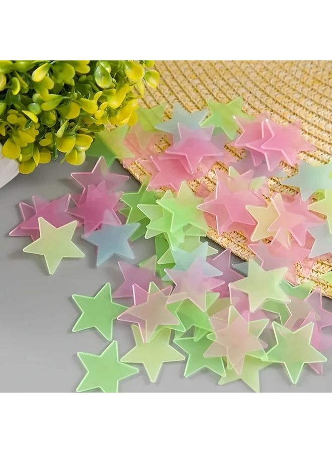 Upgrade 2pcs Glow In The Dark Star Wall Stickers 3D Fluorescent Decor For Bedroom - Image 4