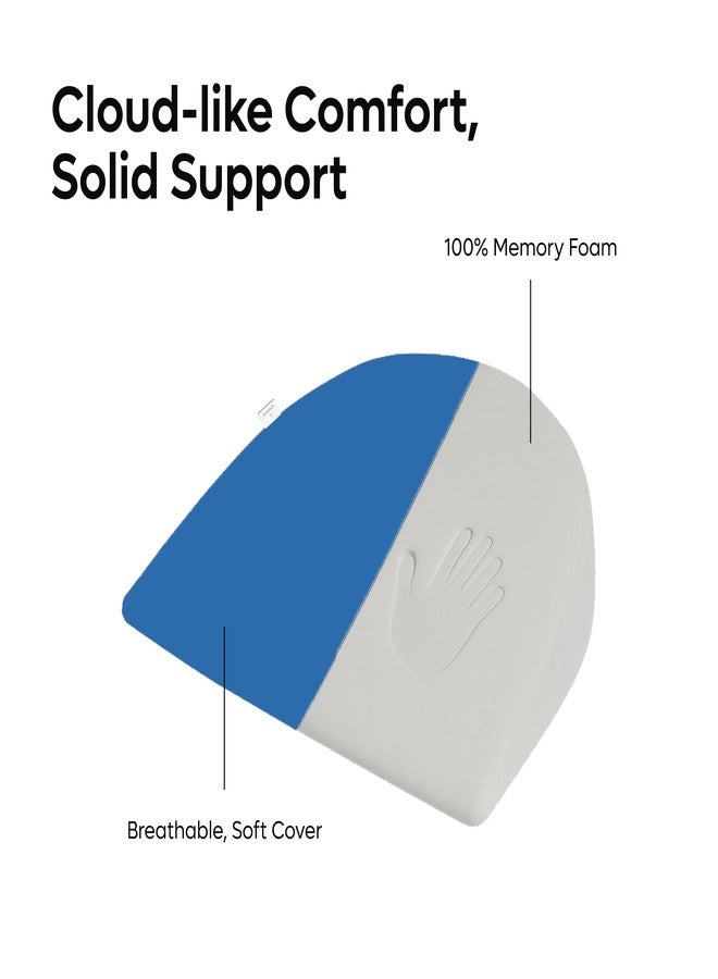 ADMIRAE Half Moon Shape Pregnancy Pillow for Sleeping, Maternity Support, Nursing | Multipurpose Pillow for Back, HIPS, Legs, Belly Support with Removable Washable Velvet Cover, Blue - Image 5