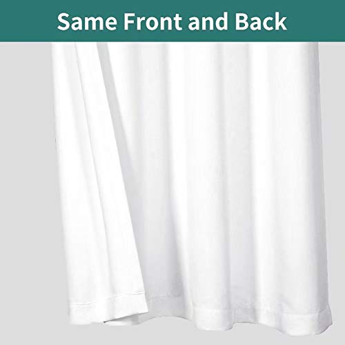 LORDTEX Waterproof Indoor/Outdoor Curtains for Patio - Thermal Insulated, Sun Blocking Detachable Sticky Tab Top Blackout Curtains for Bedroom, Porch, Pergola, Cabana, 52 x 95 inch, 2 Panels, White - Image 4