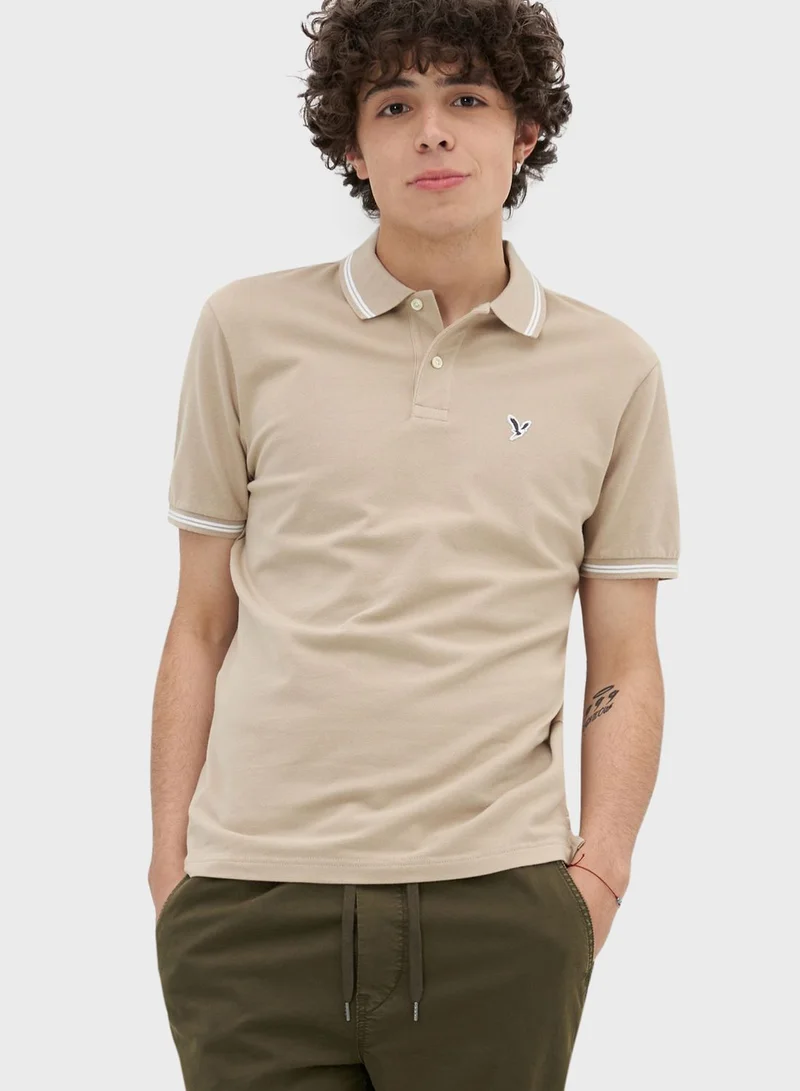 امريكان ايجل Logo Pique Polo