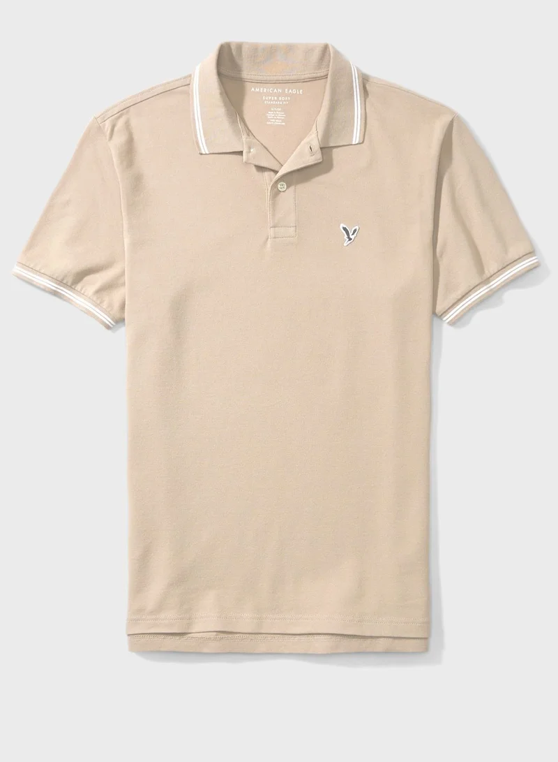 امريكان ايجل Logo Pique Polo