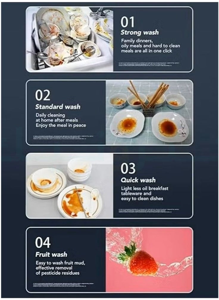 PRASONX Smart Dishwasher 800W, High Temperature Sterilization and Hot Air Drying, for Dishes, Baby Bottles, Fruits and Vegetables  - Image 2