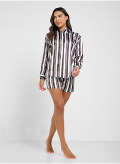 Satin Stripe Shirt & Short Pj Set - pzsku/ZBD6025AEBC7891B010ECZ/45/_/1741326335/ee6573c7-3902-4324-ab0f-fe14f570246f