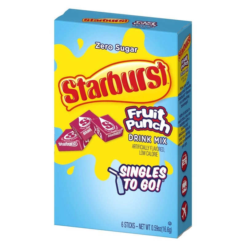 SINGLES TO GO! Starburst Singles to Go Variety Pack: All 5 Flavors (Raspberry, Cherry, Fruit Punch, Strawberry and Lemon) - 1 Box Each - Image 4