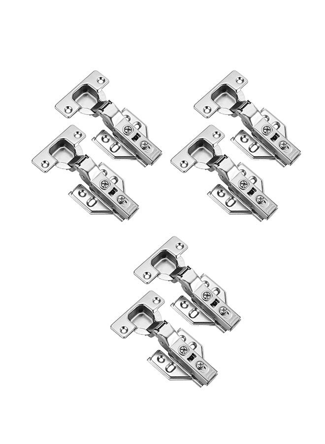 6 قطعة مطبخ مجلس الوزراء الباب يتوقف إغلاق لينة ، الفولاذ المقاوم للصدأ مجلس الوزراء خفية يتوقف مجلس الوزراء ومجلس الوزراء ورفوف الكتب والاكسسوارات الأجهزة ، والفضة - Image 1