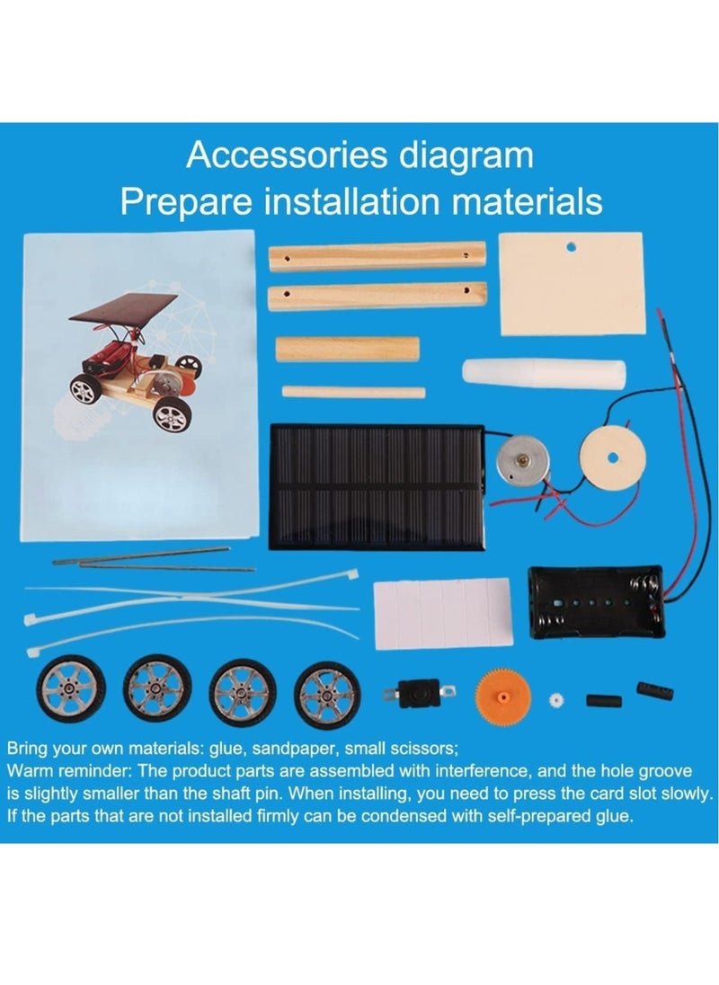 VUCATIN - Solar Car Model Kits to Build Science Experiment Kit for Applicable to Youth Age Robotic Stem Project Build Educational DIY STEM Set - Image 1