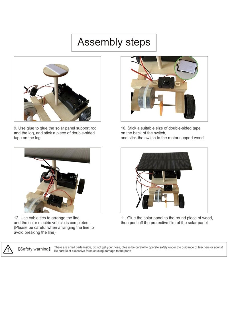 VUCATIN - Solar Car Model Kits to Build Science Experiment Kit for Applicable to Youth Age Robotic Stem Project Build Educational DIY STEM Set - Image 1
