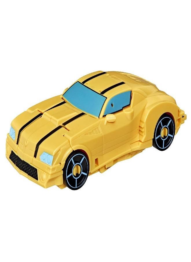 TRANSFORMERS - Transformers Toys Bumblebee Cyberverse Adventures Dinobots Unite Roll N’ Change Bumblebee Push-to-Convert Action Figure, 6 and Up, 10-inch, Yellow - Image 1