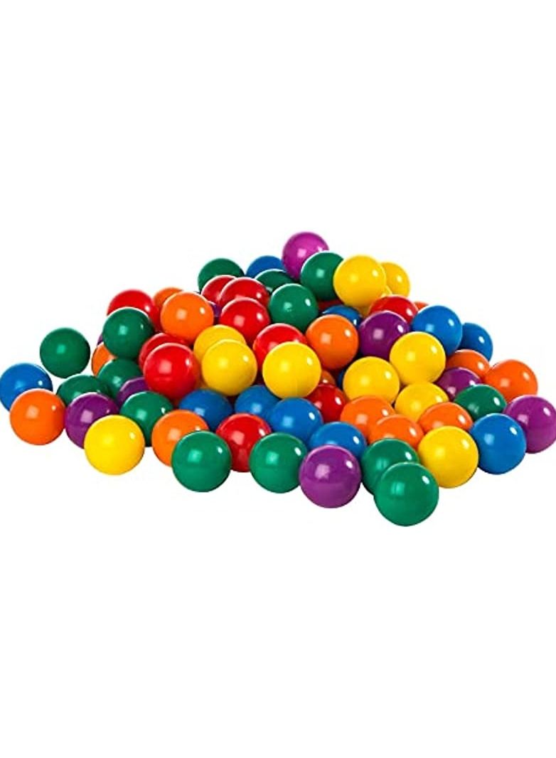 INTEX Plastic Balls For Pools, 100 Coloured Balls, Diameter 6.5 cm - Image 1