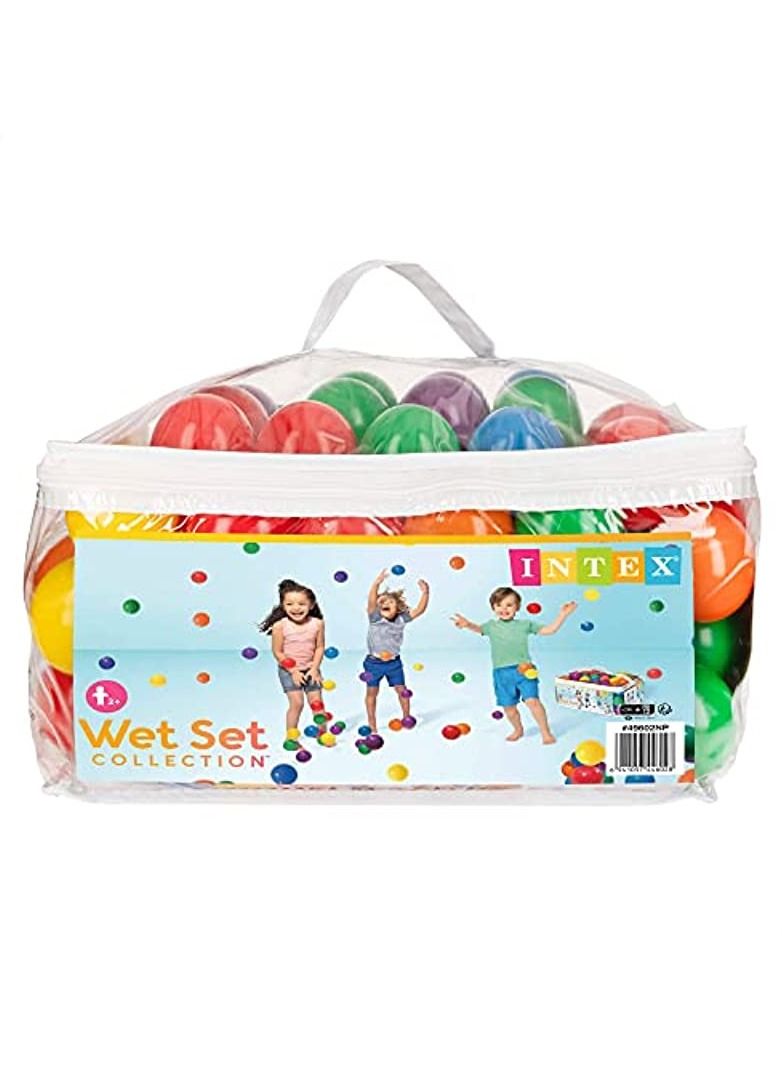 INTEX Plastic Balls For Pools, 100 Coloured Balls, Diameter 6.5 cm - Image 3