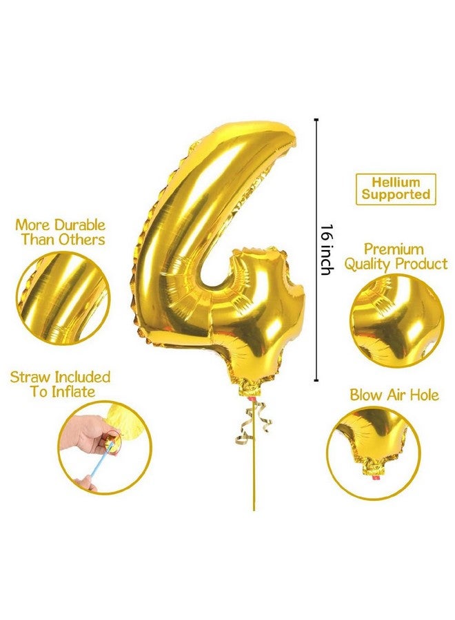 Balloonistics Solid 11 Number Foil Balloon 17" Inch Balloon (Gold) -Pack of 2 - Image 2