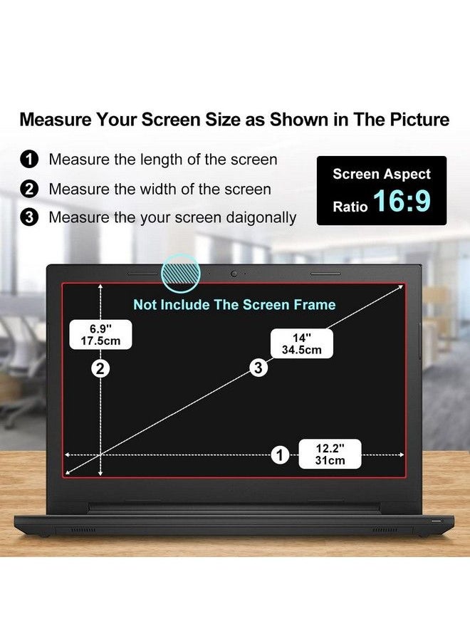 CaseBuy - 14 Inch Laptop Screen Protector Tempered Glass Blue Light Blocking Protector For Hp Pavilion 14 Chromebook 14 Elitebook 14 Stream 14 Probook 14Dell Latitude 14 Computer Monitor Protector For Eyes - Image 1