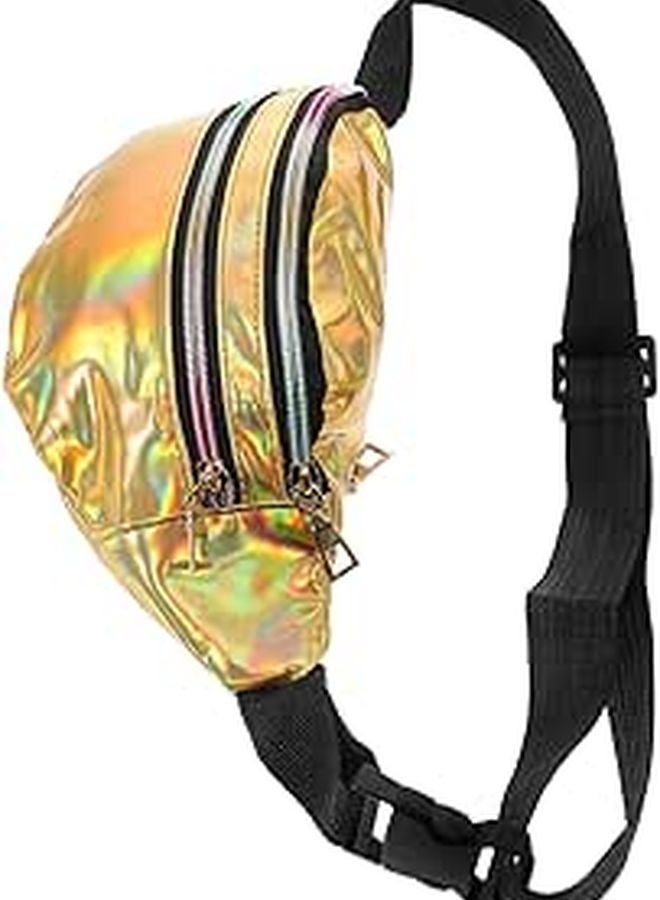Adjustable Strap Fanny Pack For Women Waist Chest Bag Hiking Outdoor Festival Black - Image 1