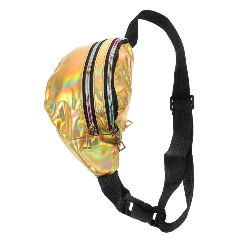 Adjustable Strap Fanny Pack For Women Waist Chest Bag Hiking Outdoor Festival Black - Image 2