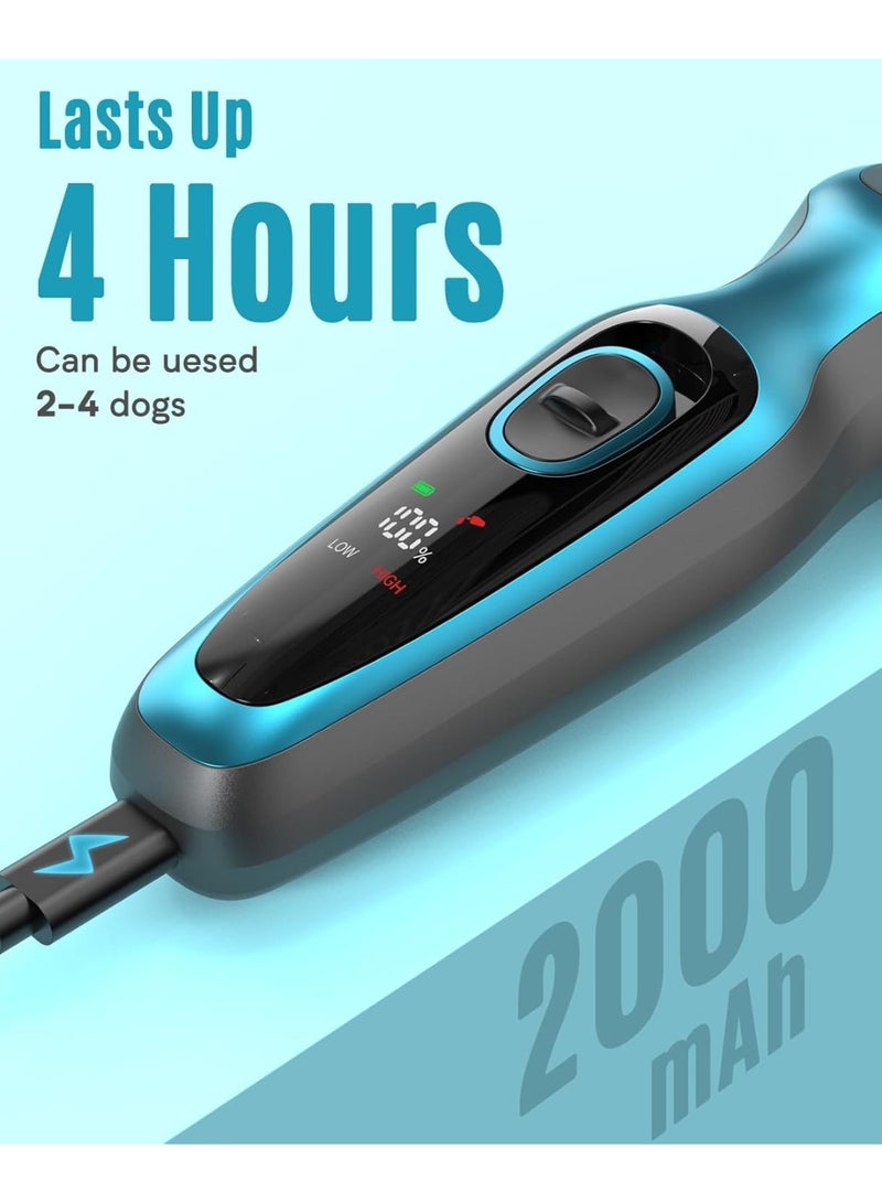 Oneisall Dog Clippers Professional for Thick Hair, Heavy-Duty Pet Grooming Clippers with Detachable Metal Blade, Cordless with Cord Backup for Pet Owners - Image 4