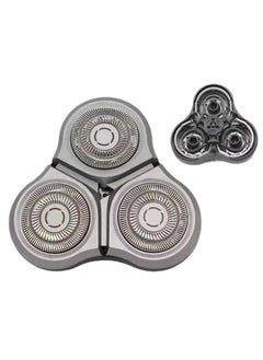 Generic Dual-Layer Blade Steel Electric Shaver Head Black/Silver，Shaver Replacement Head for Rotary Shavers  - Image 1
