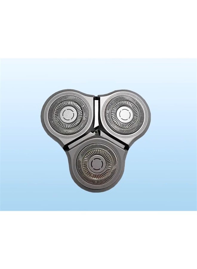 Dual-Layer Blade Steel Electric Shaver Head Black/Silver，Shaver Replacement Head for Rotary Shavers  - Image 2