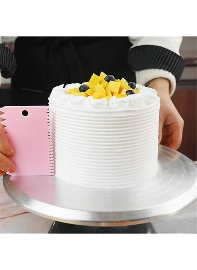 Happy Home Set of 3 Cake Decorating Tools Plastic Cake Scraper Dough Cutter and Dough Scraper.  - Image 5