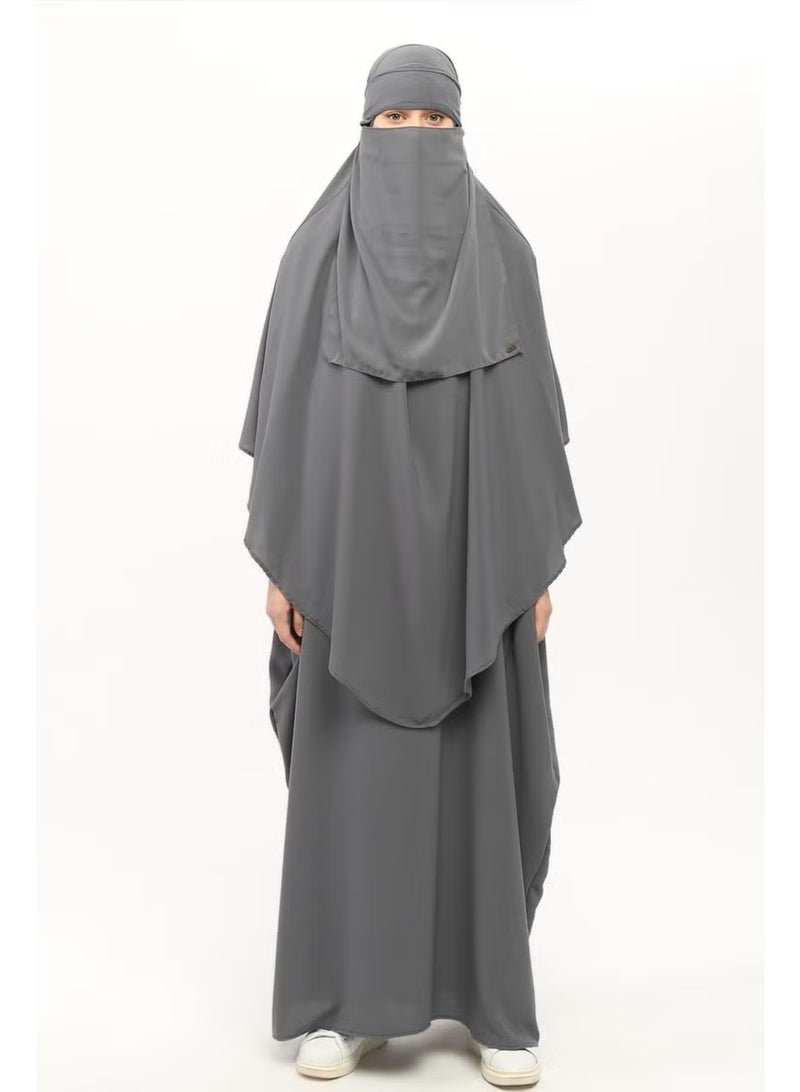 Altobeh Sultanbas Nikapli Chador Jilbab Khimar Abaya Elastic Sleeve Judge Collar Veiled Abaya Medina Silk - Image 1