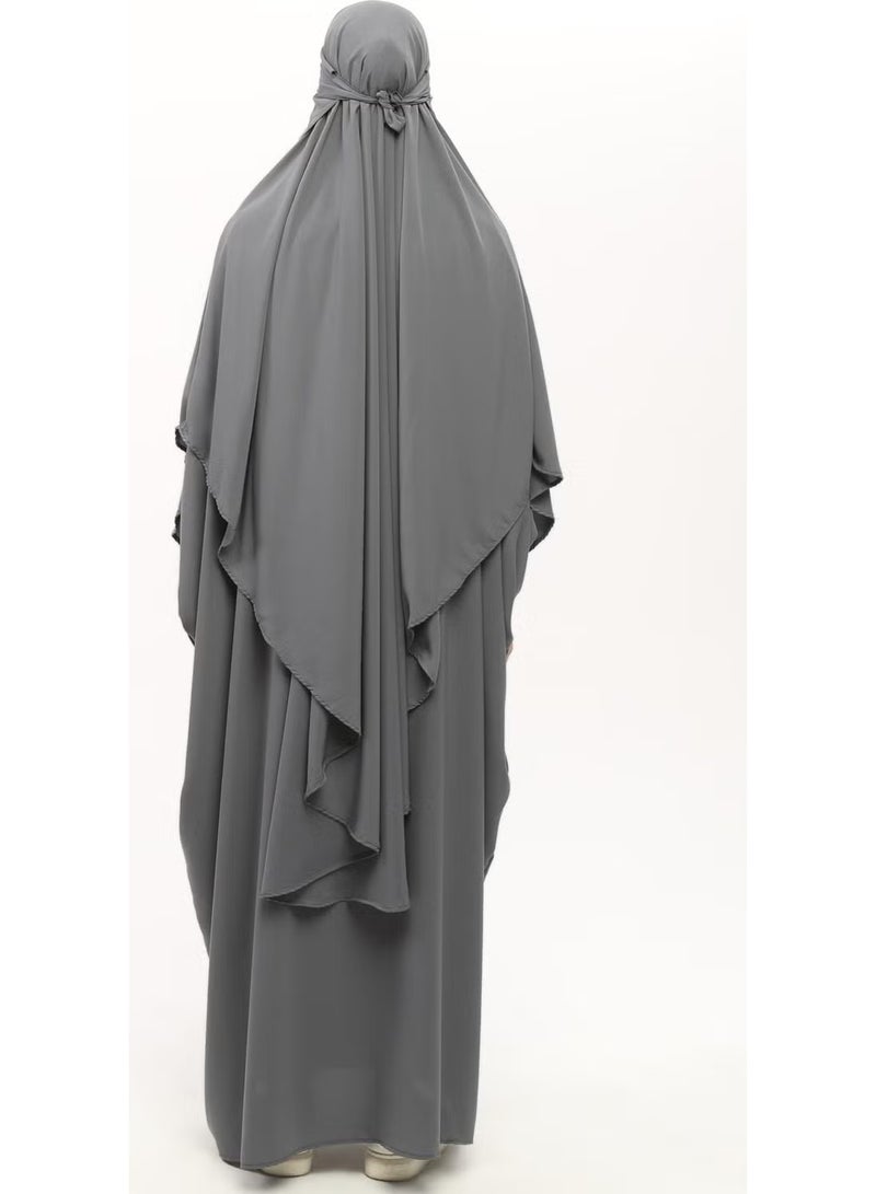 Altobeh Sultanbas Nikapli Chador Jilbab Khimar Abaya Elastic Sleeve Judge Collar Veiled Abaya Medina Silk - Image 2