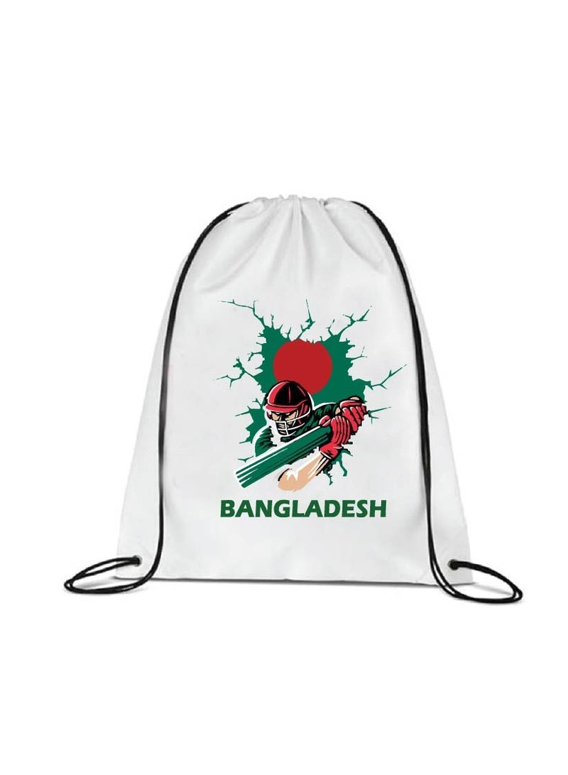 Bangladesh Cricket Sports Fans Set - Pack of 3 Combo - Cap, Drawstring Bag, and Hand Flag - Ideal for Matches, Events, and Everyday Use - Perfect for Sports Fans - Image 3