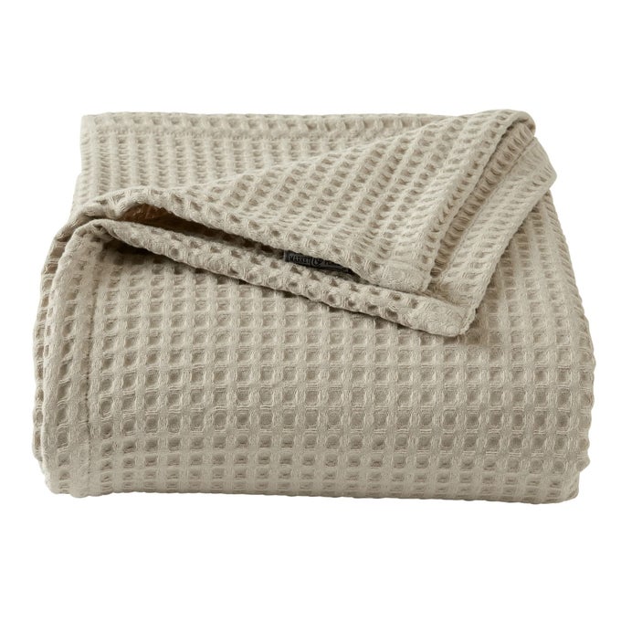 100 COTTON WAFFLE WEAVE BED BLANKET SOFT BREATHABLE AND LIGHTWEIGHT BLANKET FOR ALLSEASON PERFECT FOR LAYERING BRIELLE COLLECTION KING LINEN