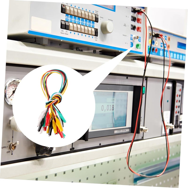 40 قطعة مجموعة كابلات اختبار ملقط التمساح المعزولة للإلكترونيات تركيب الحائط - Image 4