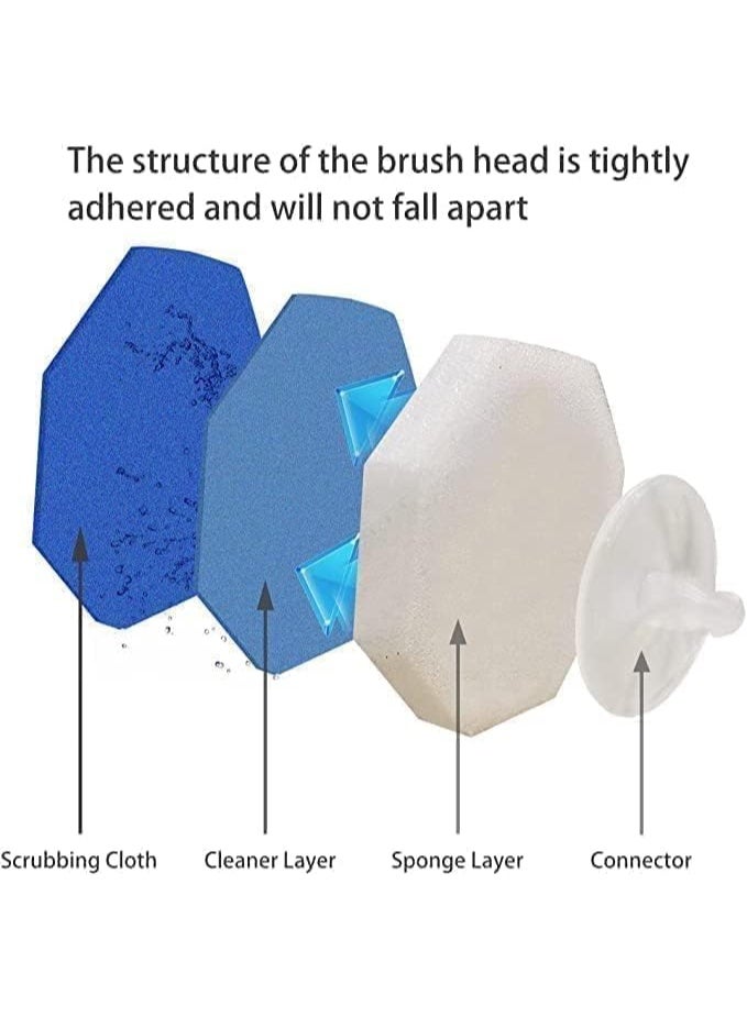 ChicAbode 50 Pcs Toilet Brush Wand Heads, Disposable Refill Heads, Compatible with Clorox Wand, Easy to Replace, for Bathroom, Bathtub, Sink, Mirror, Tile Cleaning - Image 4