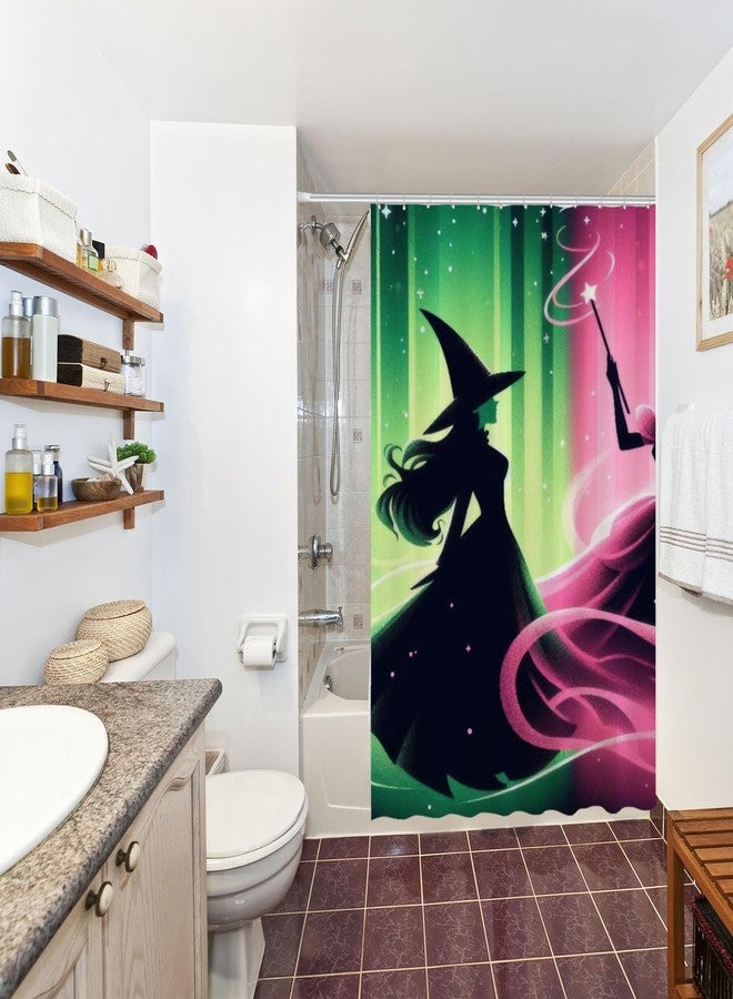 Funnytree Witch Shower Curtain, Girls Friendship Bathroom Decor, Fabric Durable Easy Care Washable, 72"X72"(Hooks Not Included) SC00006-002 - Image 5