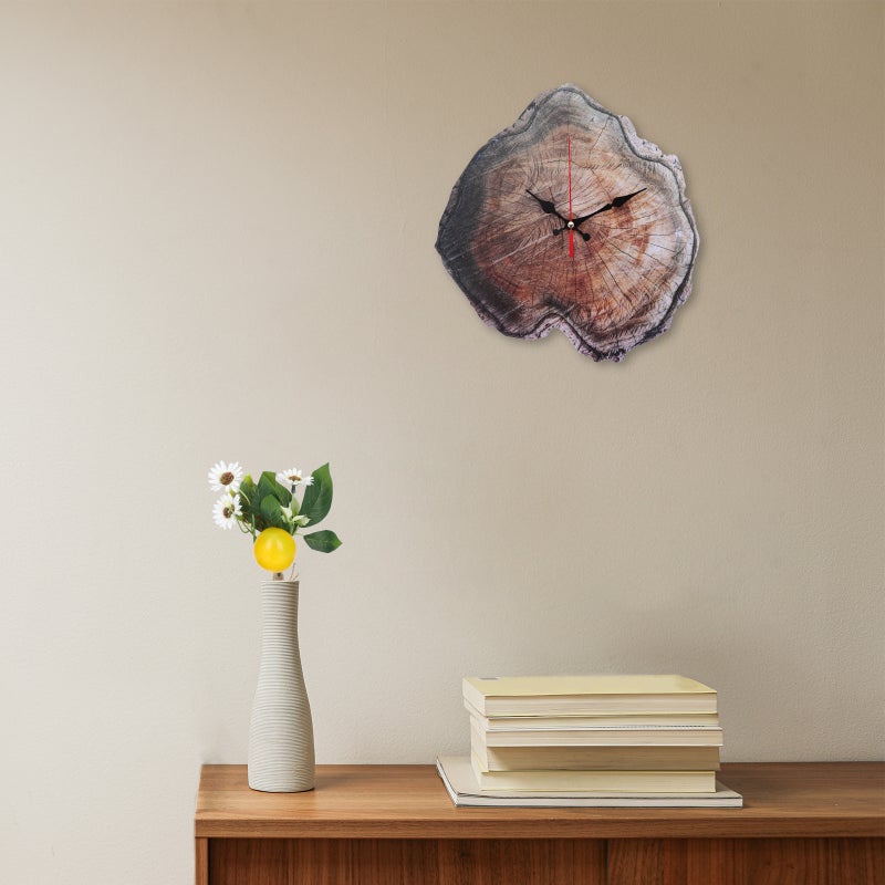 🏠 ساعة حائط صامتة بتصميم الحلقة السنوية عصرية للديكور المنزلي - Image 1