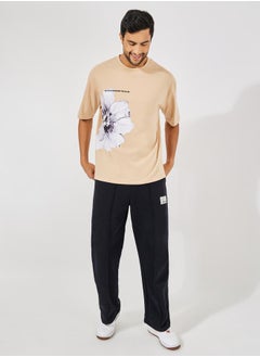 Styli Flower Print Oversized Cotton Rich T-Shirt  - Image 2