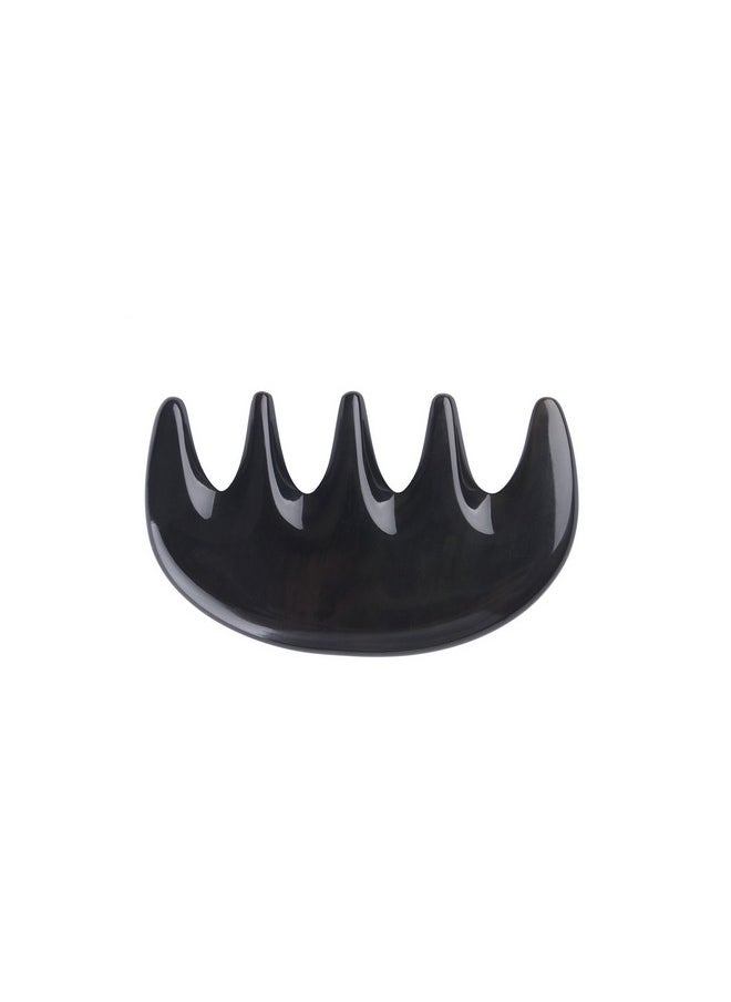 Breezelike - Wide Tooth Hair Comb No Static Mini Pocket Comb For Massage Natural Black Buffalo Horn Comb - Image 1