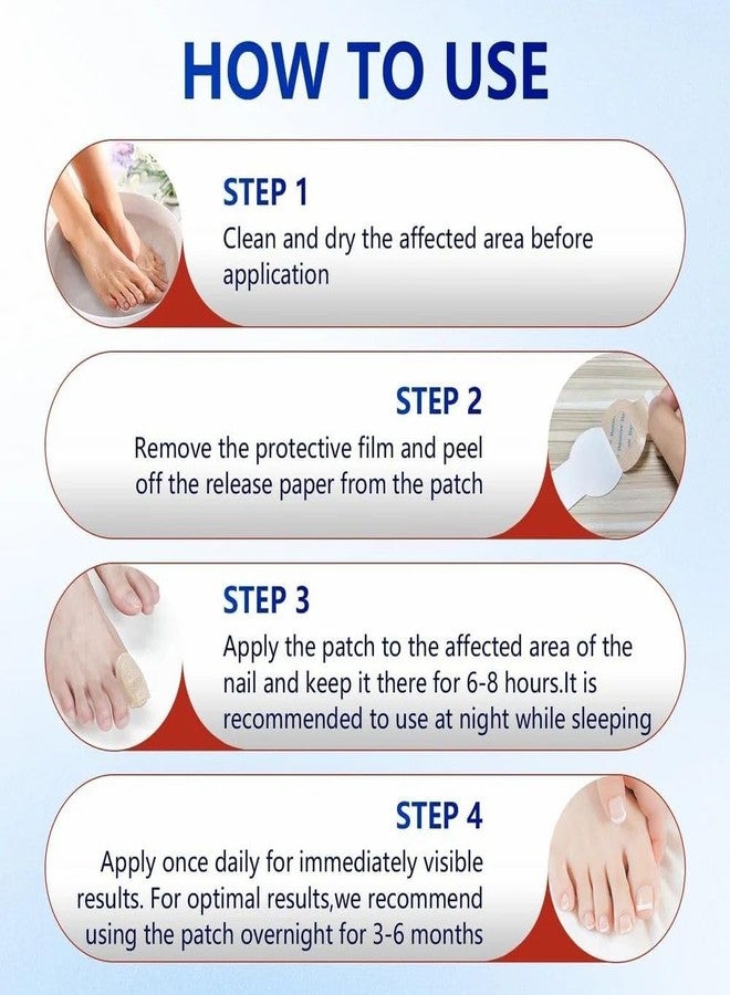 BYKOINE 21 Pcs Fungal Nail Patches - Overnight Nail Repair & Strengthening Treatment Fungal Nail Repair Patches - Overnight Treatment for Brittle & Discolored Nails (21 Pcs) - Image 2