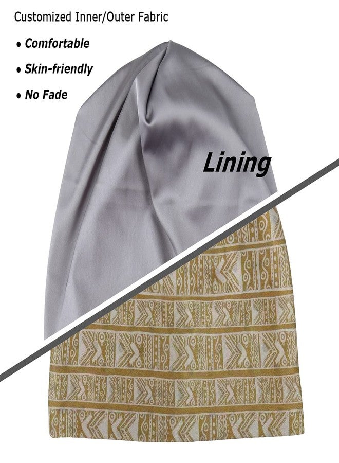 Heerf Pretied Satin Lined Head Wrap Women Sisterlocks Accessories Brown - Image 3