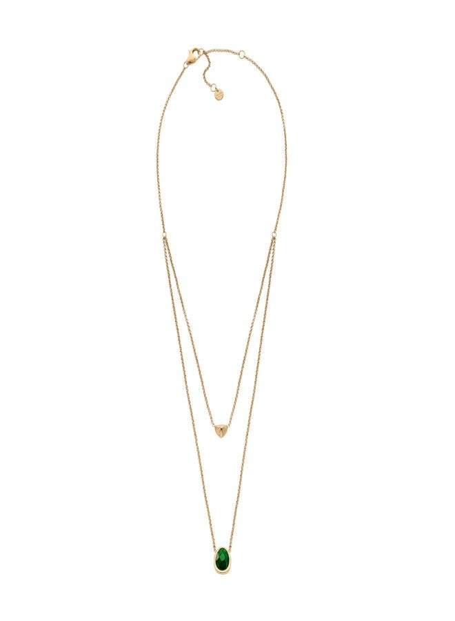 Skagen Women's Sofie Sea Glass Gold Stainless Steel Multi-Strand Necklace (Model: SKJ1855710) - Image 2