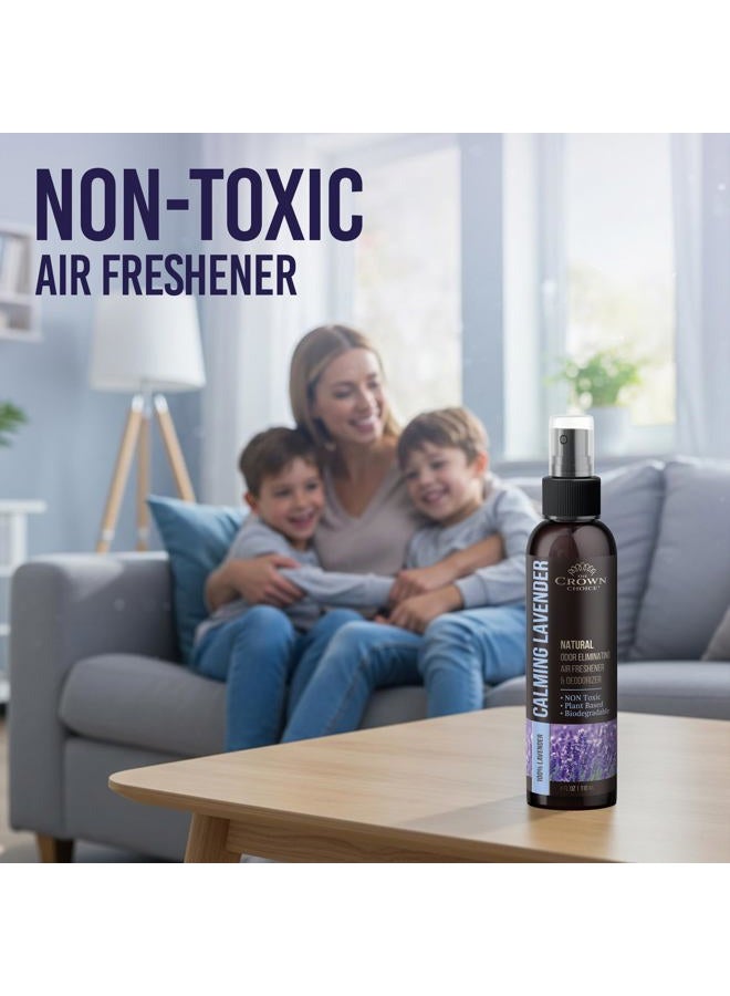 The Crown Choice Lavender Air Freshener Spray — Non-Toxic & Natural Essential Oil Spray—Odor Eliminator and Deodorizer for Home/Toilet/Room/Lounge/Fabric - Linen Spray for Bedding — 1 PK 4 Oz - Image 4