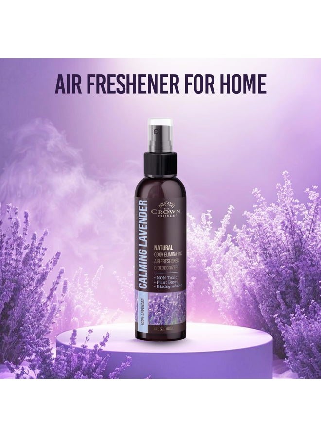 The Crown Choice Lavender Air Freshener Spray — Non-Toxic & Natural Essential Oil Spray—Odor Eliminator and Deodorizer for Home/Toilet/Room/Lounge/Fabric - Linen Spray for Bedding — 1 PK 4 Oz - Image 3