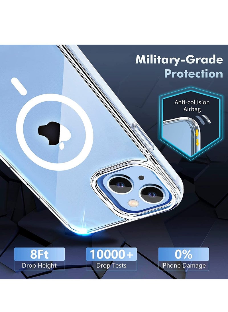 ELTRAZONE Magnetic Clear Case for iPhone 14 Plus Case Compatible with MagSafe,[No.1 Strong Magnets][Never Yellow],Shockproof Protective Slim Thin Cover 6.7 inch 2022,Clear - Image 3