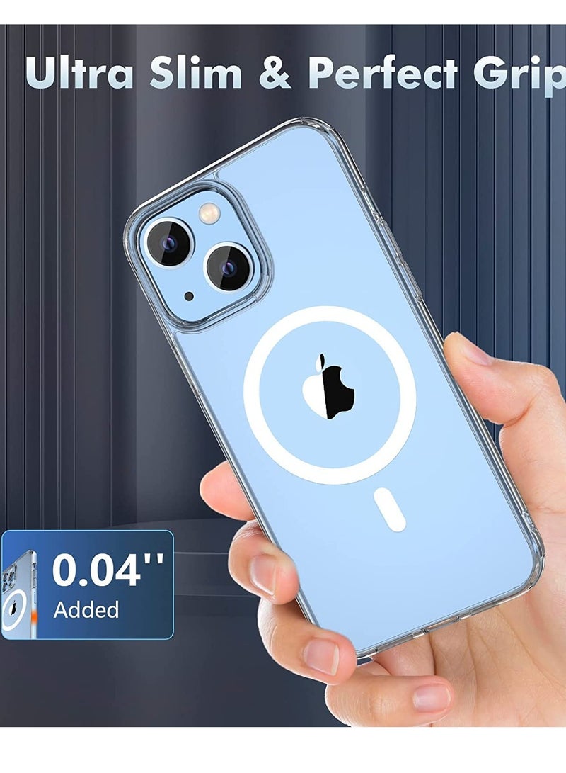 ELTRAZONE Magnetic Clear Case for iPhone 14 Plus Case Compatible with MagSafe,[No.1 Strong Magnets][Never Yellow],Shockproof Protective Slim Thin Cover 6.7 inch 2022,Clear - Image 2