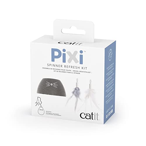Catit PIXI Spinner Refresh Kit for Treat Dispensing Cat Toy Silver - Image 1