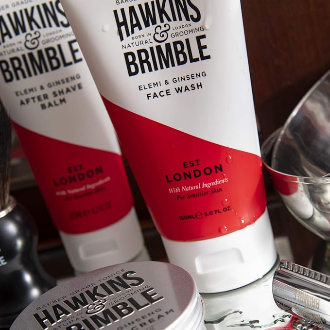 Hawkins Brimble Mens Face Wash Cools Assists in Removal of Excess Oil Also Works For Sensitive Skin