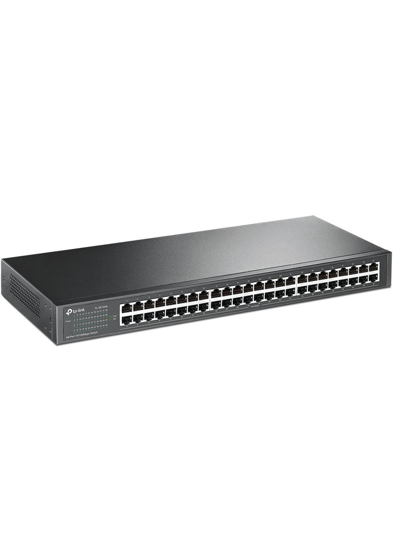 Tp-link Tl TP-Link 48 Port 10/100Mbps Fast Ethernet Switch | Plug and Play | Rackmount | Sturdy Metal w/Shielded Ports | Fan less | Limited Lifetime Protection | Unmanaged (TL-SF1048)  - Image 2