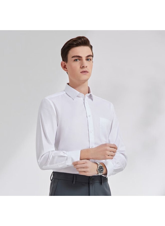 Youngor Men's Spring Summer Youth Business Casual Long Sleeve Shirt Vldp170011bfa Off-white 38 - Image 1