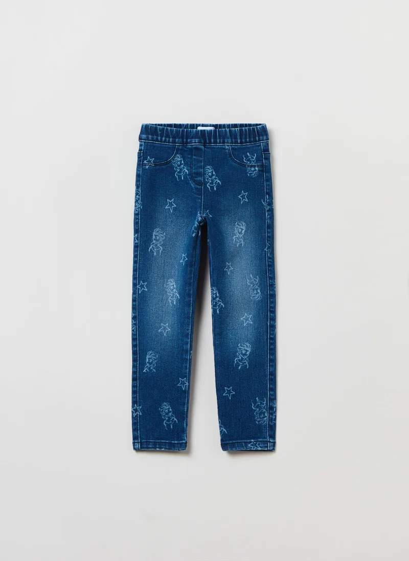 Ovs Jeggings with Elsa and stars print